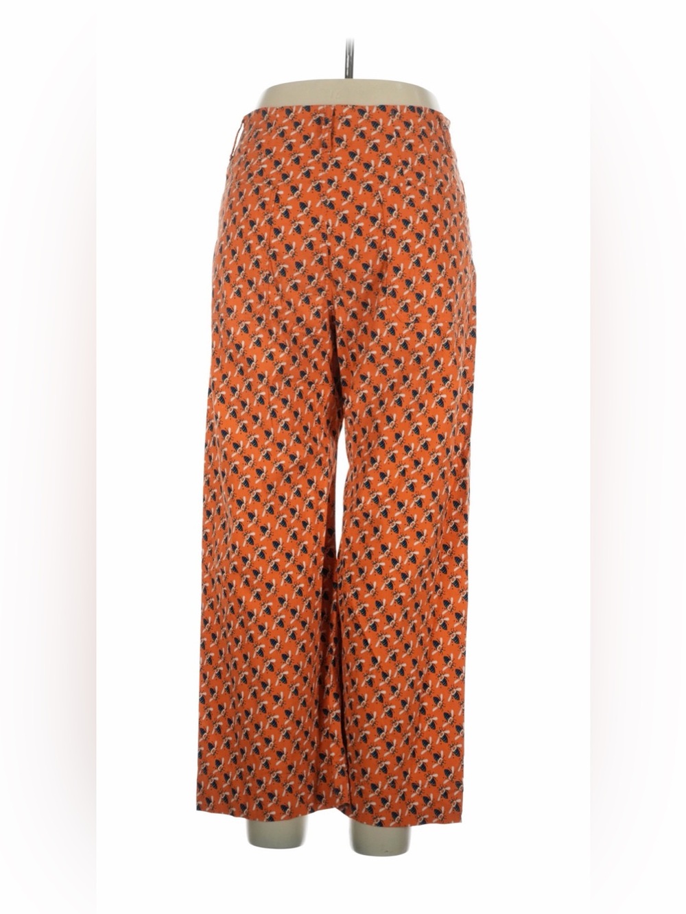 Anthropologie Maeve x Sarah Gordon Colette Cropped Bee Print Pants Size 14 - Picture 3 of 7